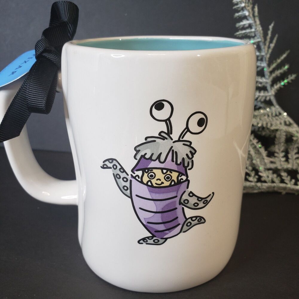 Cute Rae Dunn Pixar Collectible Monsters Inc Boo Double Sided Stoneware Mug Cup